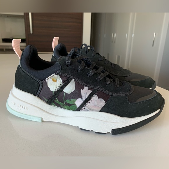 Ted Baker Floral Print Sneaker, Black - Picture 5 of 14